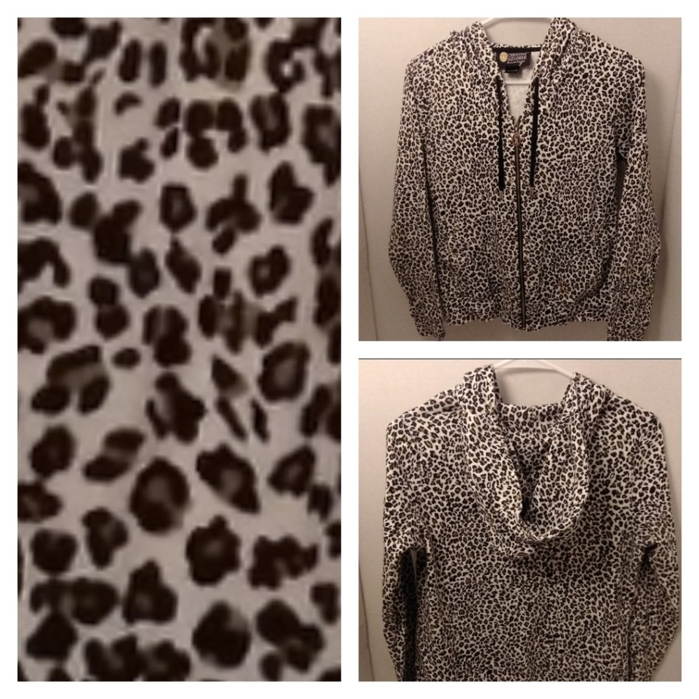 ChristineAlexander bling cheetah hoodie